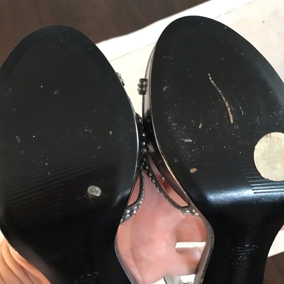 Rhinestone t-strap heeled sandal - Picture 4 of 4